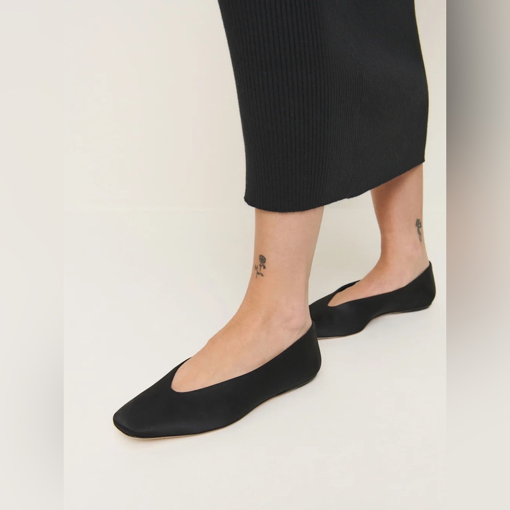 Reformation Prudence Ballet Flat Black - Size 9
